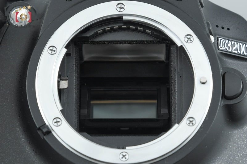 "Shutter count 4,857" Nikon D3200 Black 24.2 MP DSLR 18-55 VR Lens from Japan