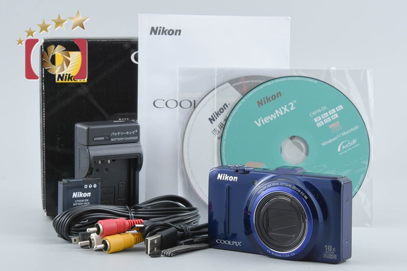 Nikon COOLPIX S9300 Navy Blue 16.0 MP Digital Camera w/ Box from Japan