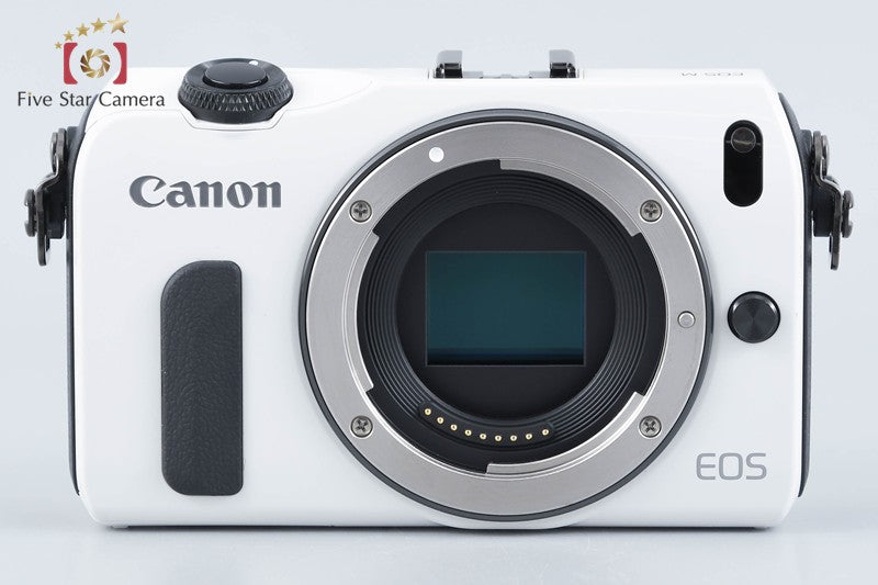 Canon EOS M White 18.0 MP Mirrorless Camera EF-M 15-45 IS STM Lens from Japan