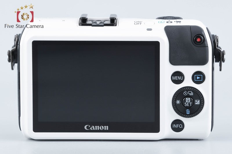Canon EOS M White 18.0 MP Mirrorless Camera EF-M 15-45 IS STM Lens from Japan