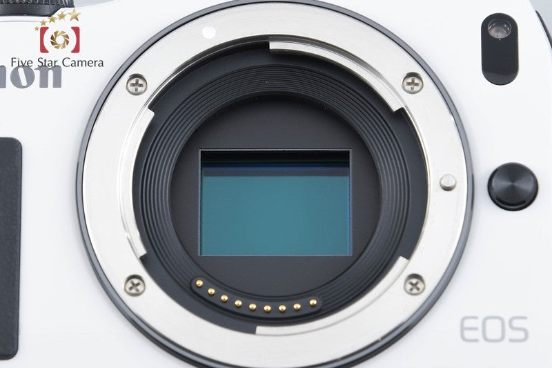 Canon EOS M White 18.0 MP Mirrorless Camera EF-M 15-45 IS STM Lens from Japan