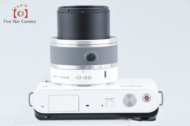 Nikon 1 J1 White 10.1 MP Digital Camera 10-30 Lens from Japan