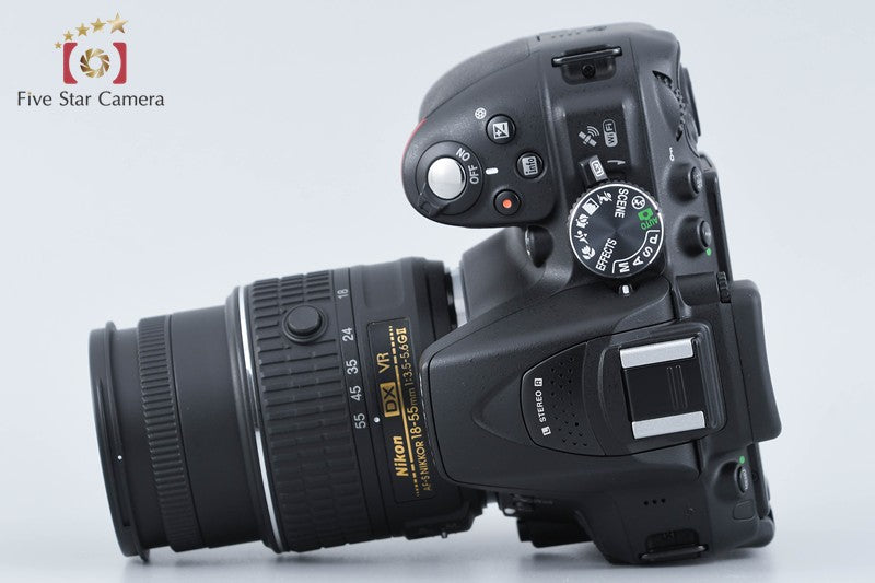 "Count 3,536" Nikon D5300 Black 24.2 MP DSLR Camera 18-55 VR II Lens from Japan