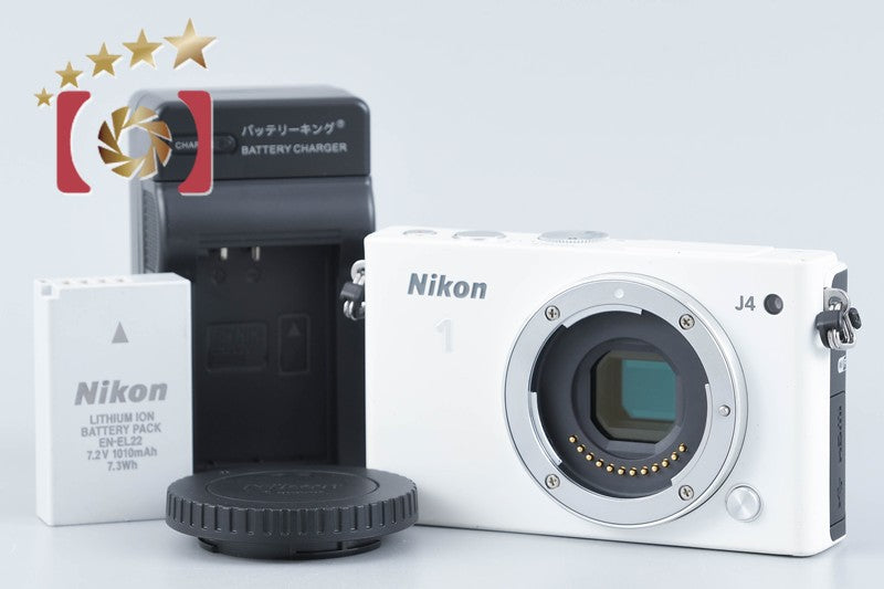 "Count 3,452" Nikon 1 J4 White 18.4 MP Digital Mirrorless Camera Body from Japan