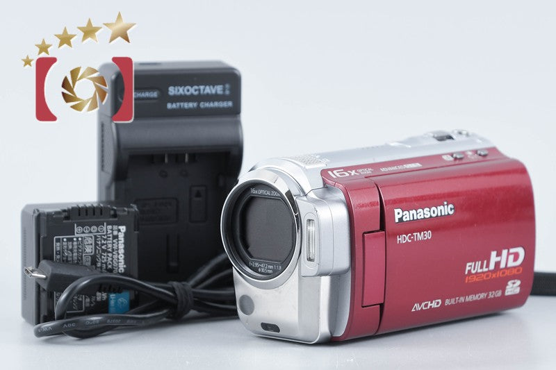 Panasonic HDC-TM30 Cranberry Red Full Hi-Vision Digital Camcorder from Japan