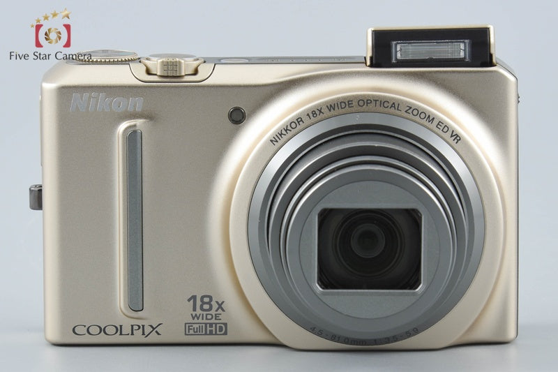 Nikon COOLPIX S9100 Sophia Gold 12.1 MP Digital Camera from Japan