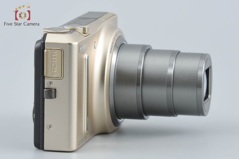 Nikon COOLPIX S9100 Sophia Gold 12.1 MP Digital Camera from Japan