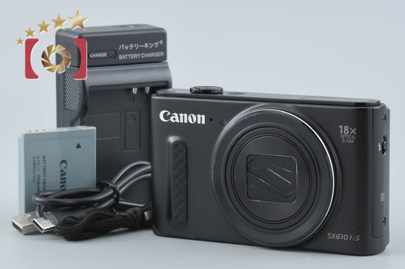 Canon PowerShot SX610 HS Black 20.2 MP Digital Camera from Japan