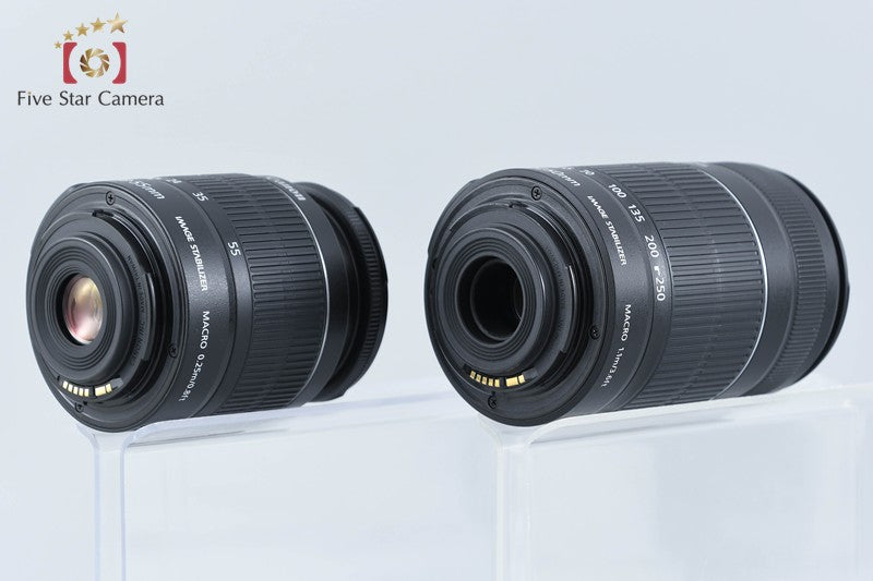 Canon EOS Kiss X5 / Rebel T3i / 600D 18.0 MP 18-55 55-250 Lenses from Japan