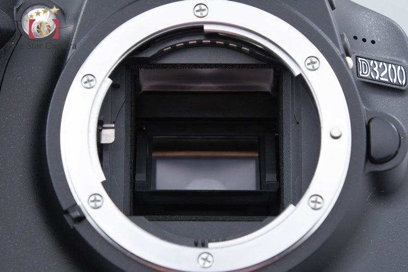 "Count 5,315" Nikon D3200 Black 24.2 MP DSLR 18-55 VR Lens w/ Box from Japan