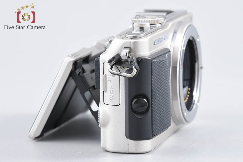 "Count 3,276" Olympus PEN Lite E-PL5 Silver 16.5 MP Mirrorless Camera from Japan