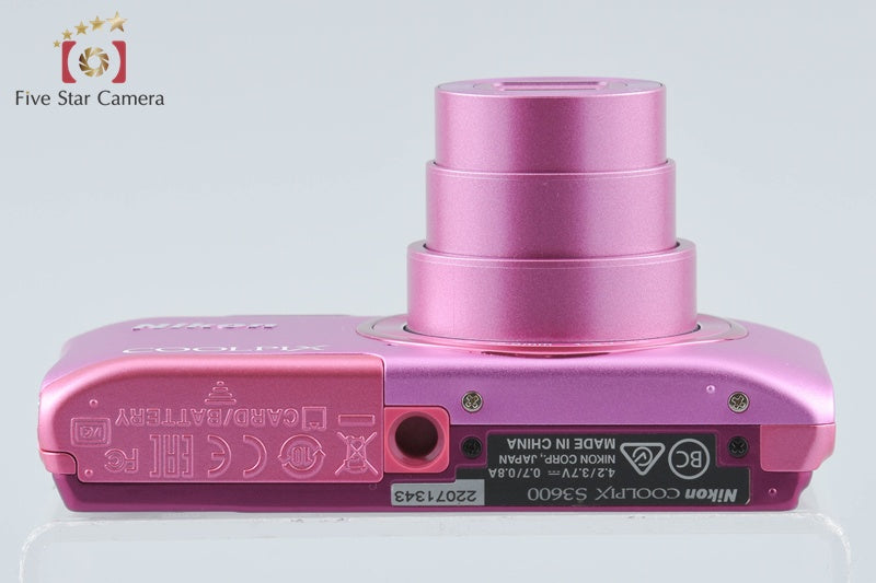 Nikon COOLPIX S3600 Azalea Pink 20.0 MP Digital Camera from Japan