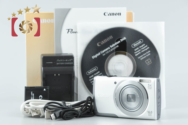 Canon PowerShot A3500 IS Silver 16.0 MP Digital Camera w/ Box from Japan
