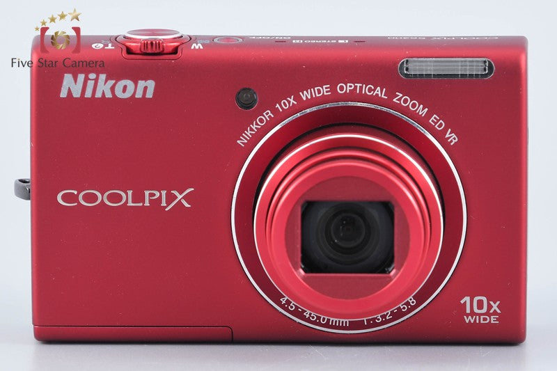 Nikon COOLPIX S6200 Brilliant Red 16.0 MP Digital Camera from Japan