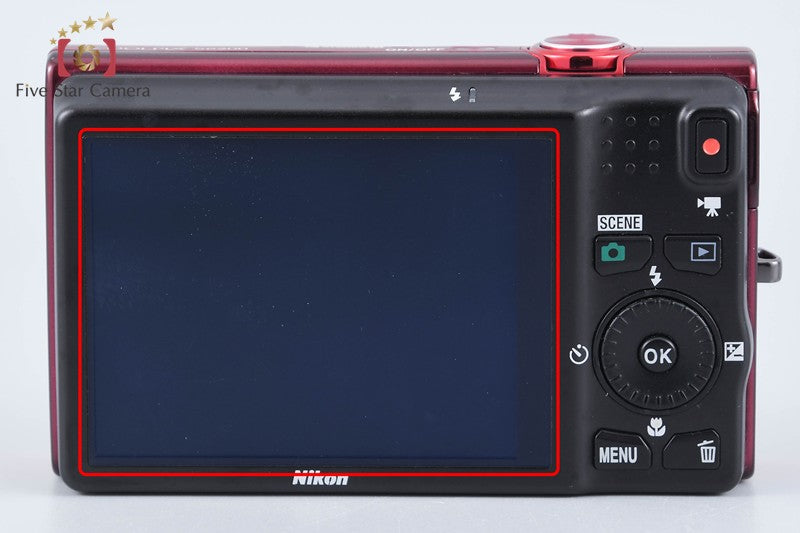 Nikon COOLPIX S6200 Brilliant Red 16.0 MP Digital Camera from Japan