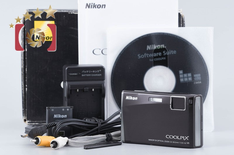 Nikon COOLPIX S60 Purplish Black 10.0 MP Digital Camera w/ Box from Japan