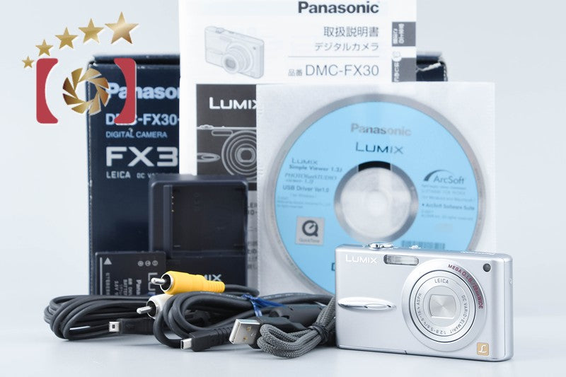 Panasonic LUMIX DMC-FX30 Precious Silver 7.2 MP Digital Camera w/ Box from Japan