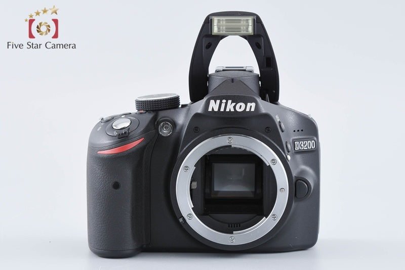 "Shutter count 1,466" Nikon D3200 Black 24.2 MP DSLR 18-55 VR Lens from Japan
