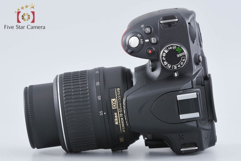 "Shutter count 1,466" Nikon D3200 Black 24.2 MP DSLR 18-55 VR Lens from Japan