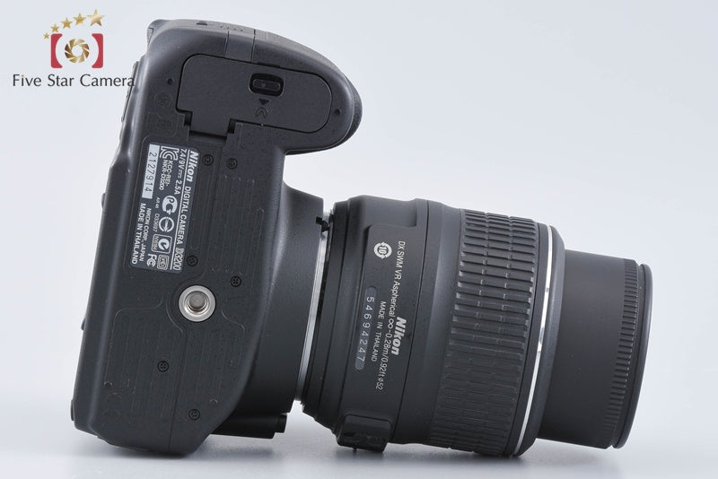 "Shutter count 1,466" Nikon D3200 Black 24.2 MP DSLR 18-55 VR Lens from Japan