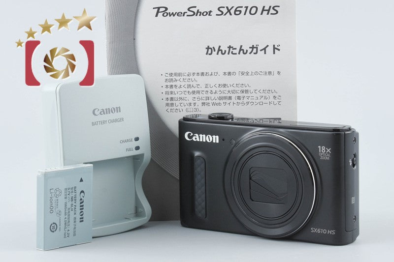 Canon PowerShot SX610 HS Black 20.2 MP Digital Camera from Japan