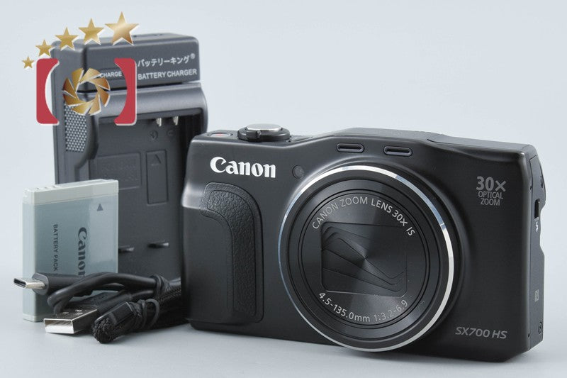 Canon PowerShot SX700 HS Black 16.1 MP Digital Camera from Japan