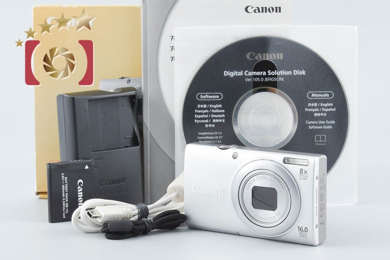Canon PowerShot A4000 IS Silver 16.0 MP Digital Camera w/ Box from Japan