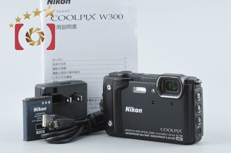 Nikon COOLPIX W300 Black 16.0 MP Digital Camera from Japan