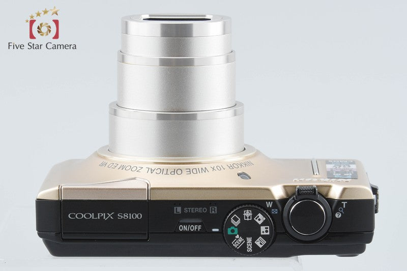 Nikon COOLPIX S8100 Precious Gold 12.1 MP Digital Camera from Japan