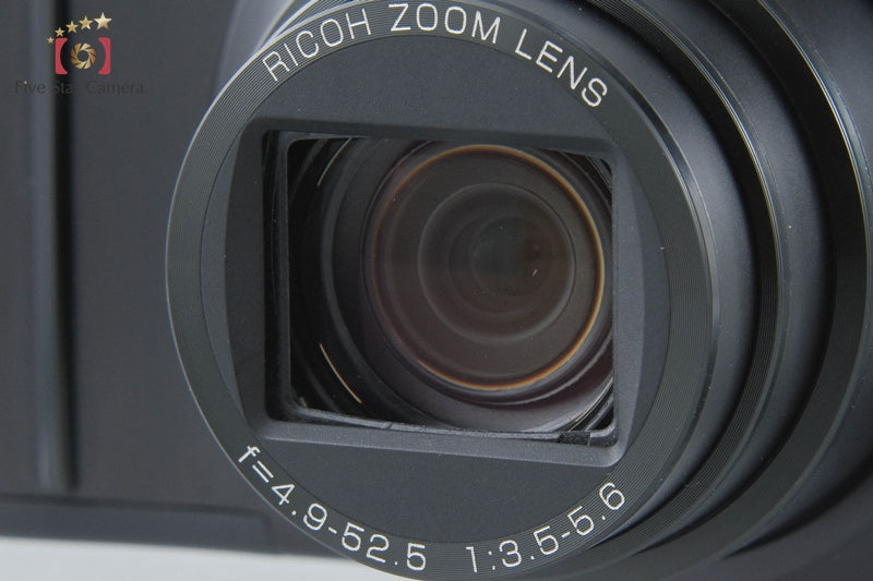 "Shutter count 1,259" Ricoh CX4 Black 10.0 MP Digital Camera w/ Box from Japan