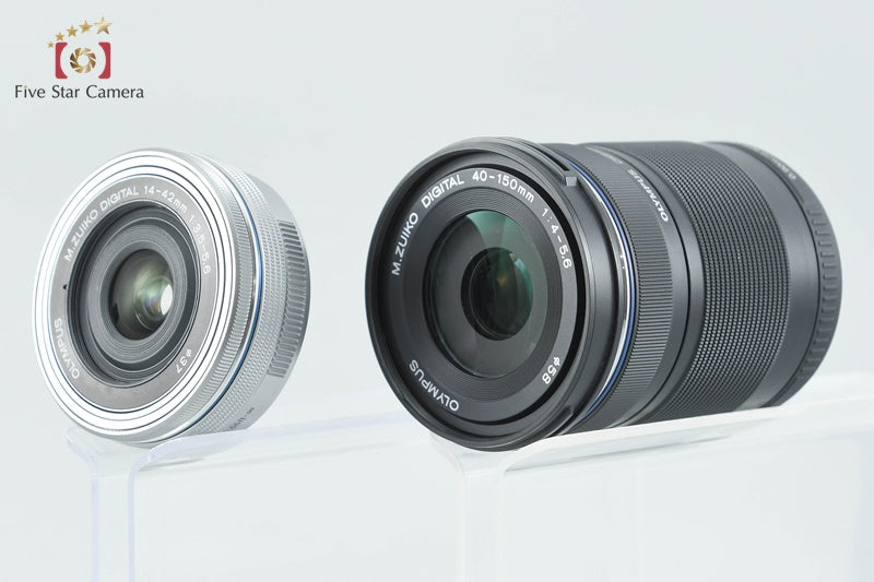 Olympus OM-D E-M10 Silver 16.1 MP 14-42 40-150 Lenses w/ Box from Japan