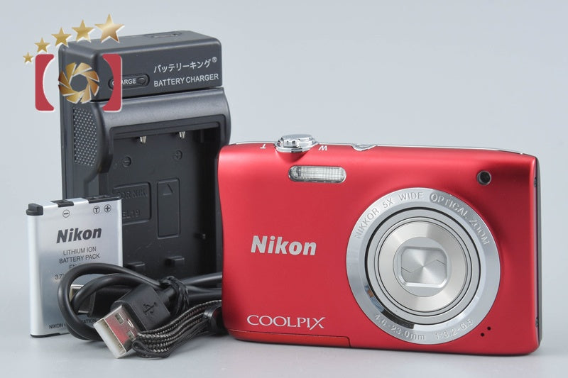 Nikon COOLPIX S2900 Red 20.1 MP Digital Camera from Japan