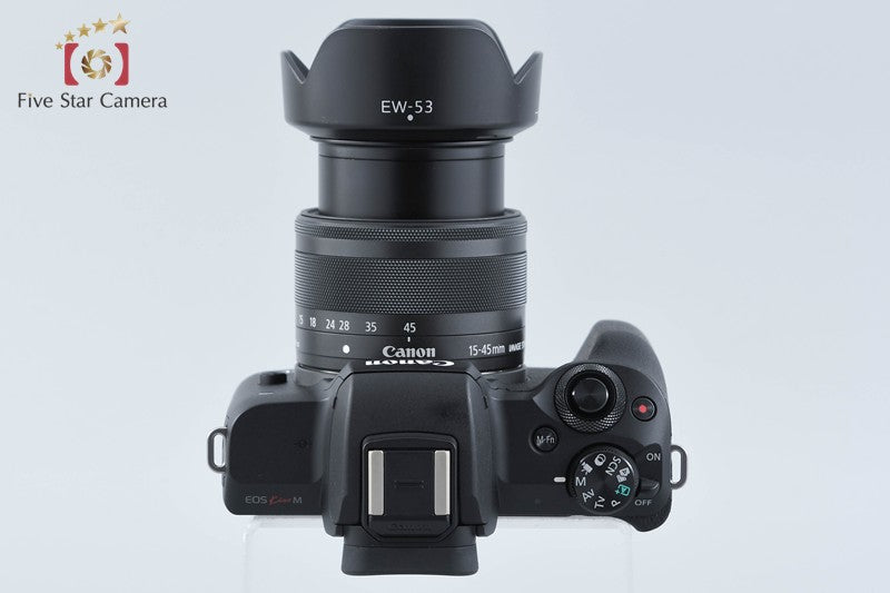 "Count 5,000" Canon EOS Kiss M / M50 Black 24.0 MP 15-45 IS STM Lens from Japan
