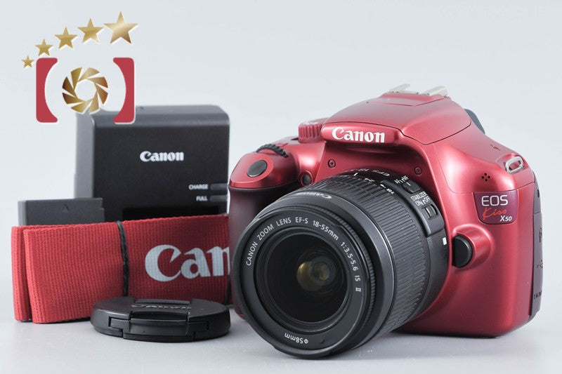 Canon EOS Kiss X50 / Rebel T3 / 1100D Red 12.2 MP 18-55 Lens from Japan