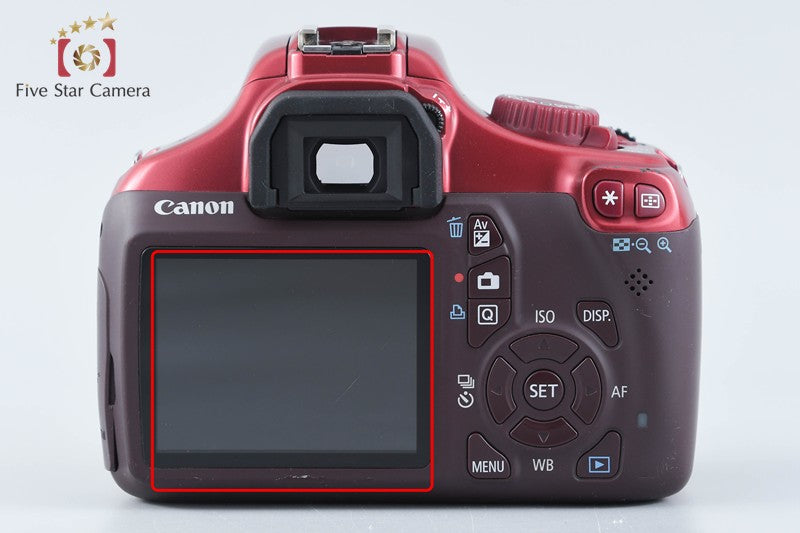 Canon EOS Kiss X50 / Rebel T3 / 1100D Red 12.2 MP 18-55 Lens from Japan