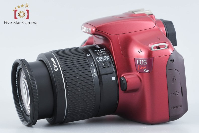 Canon EOS Kiss X50 / Rebel T3 / 1100D Red 12.2 MP 18-55 Lens from Japan