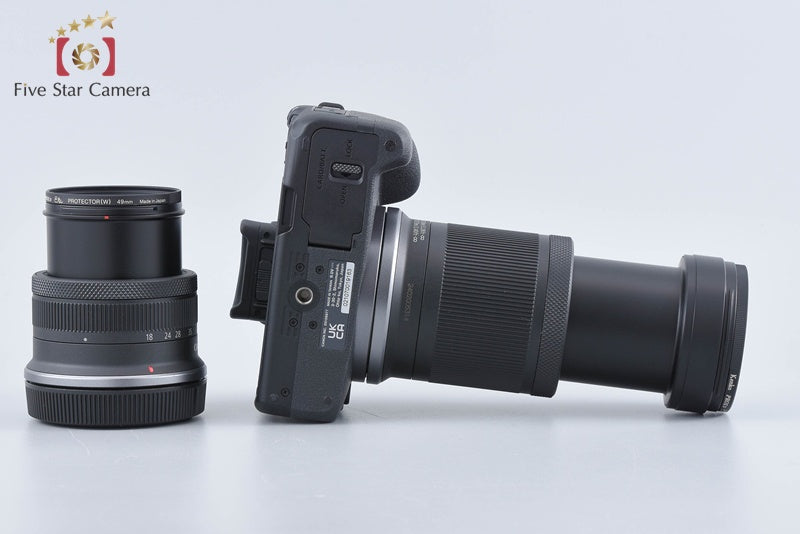 "Count 2,000" Canon EOS R50 Black 24.2 MP RF-S 18-45 55-210 Lenses from Japan