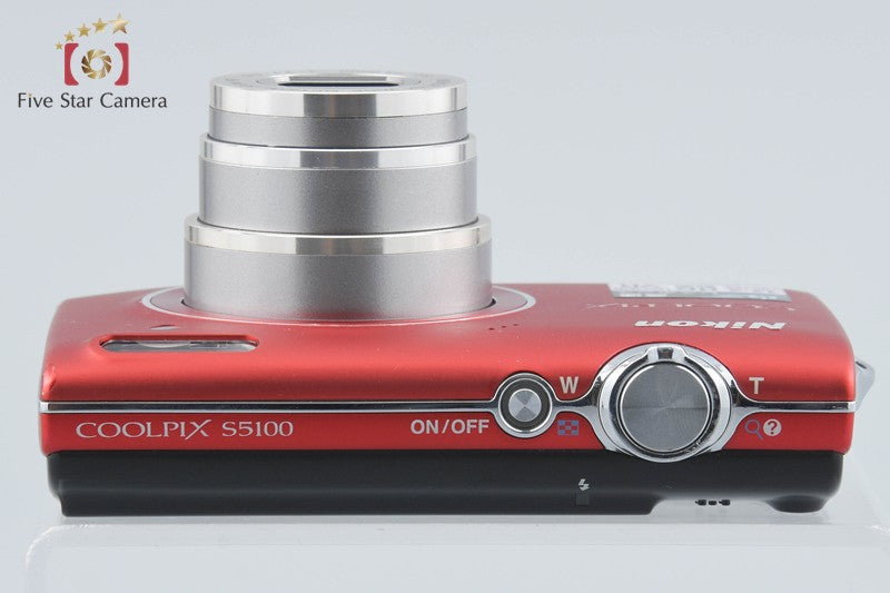 Nikon COOLPIX S5100 Clear Red 12.2 MP Digital Camera from Japan
