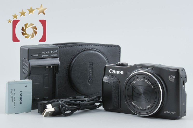 Canon PowerShot SX700 HS Black 16.1 MP Digital Camera from Japan