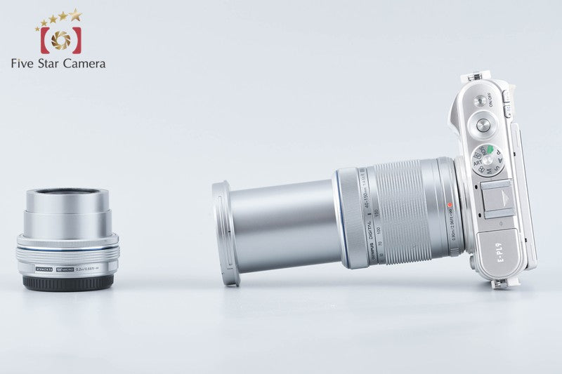"Count 2,980" Olympus PEN Lite E-PL9 White 16.1MP 14-42 40-150 Lenses from Japan