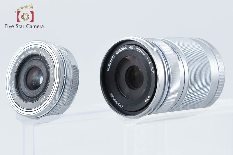 "Count 2,980" Olympus PEN Lite E-PL9 White 16.1MP 14-42 40-150 Lenses from Japan