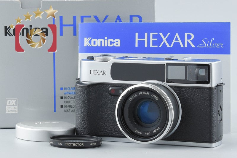 Konica HEXAR AF Silver 35mm Point & Shoot Film Camera w/ Box from Japan