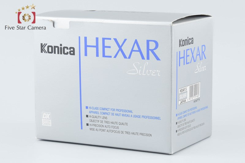 Konica HEXAR AF Silver 35mm Point & Shoot Film Camera w/ Box from Japan