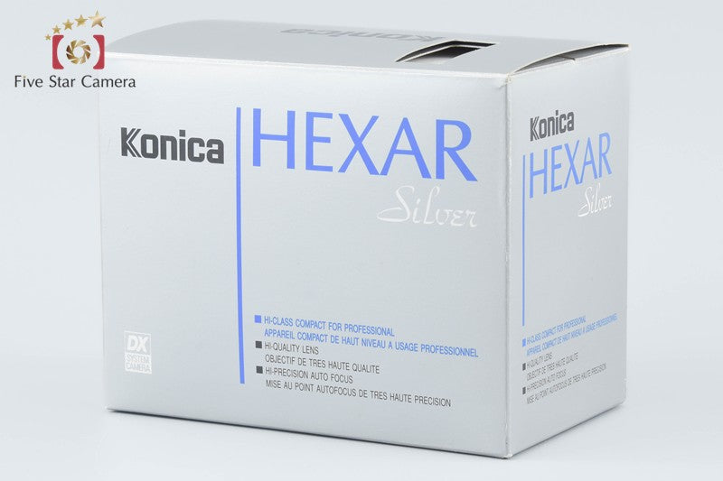 Konica HEXAR AF Silver 35mm Point & Shoot Film Camera w/ Box from Japan