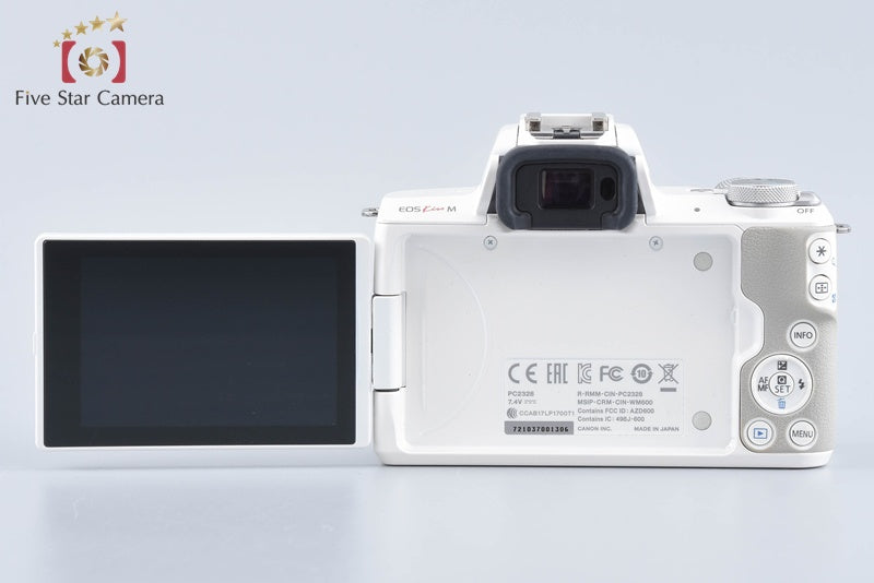 Canon EOS Kiss M / M50 White 24.0MP 15-45 55-200 IS STM Lenses w/ Box from Japan