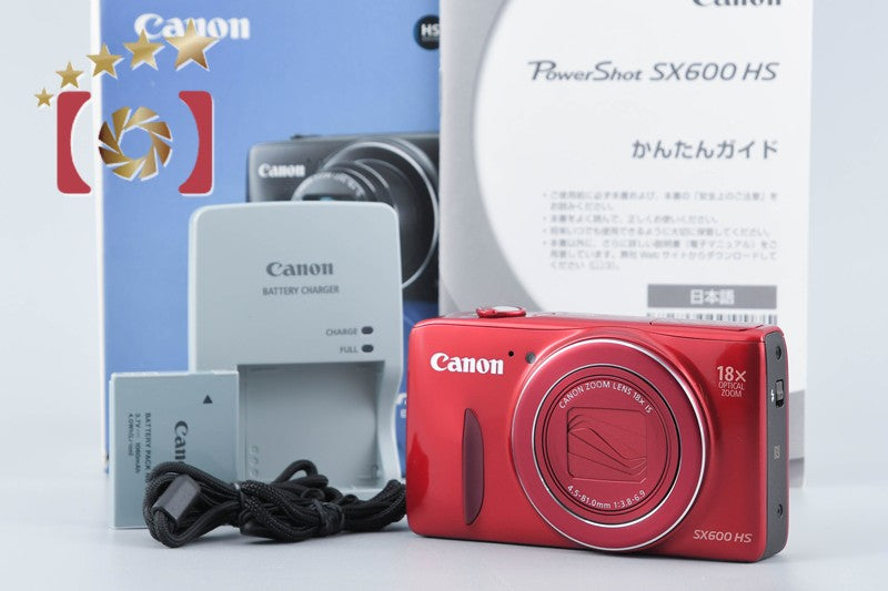 Canon Powershot SX600 HS Red 16.0 MP Digital Camera w/ Box from Japan