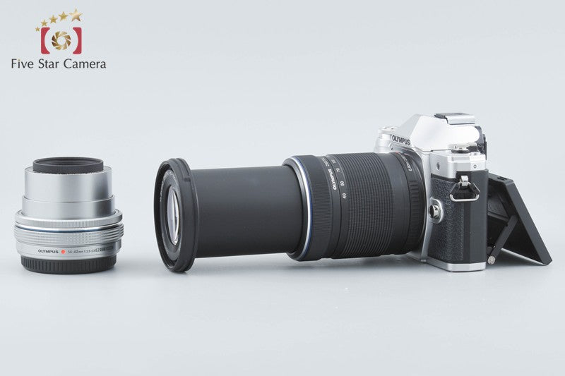 Olympus OM-D E-M10 Mark III Silver 16.1 MP 14-42 40-150 EZ Lenses from Japan