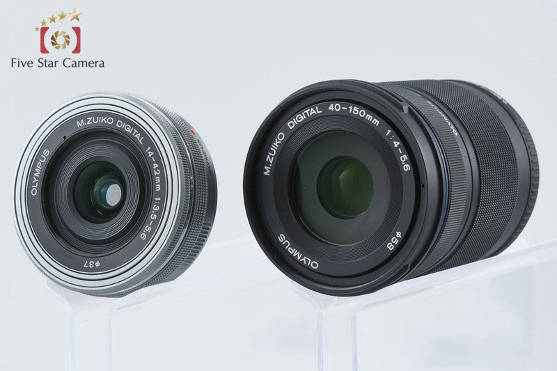 Olympus OM-D E-M10 Mark III Silver 16.1 MP 14-42 40-150 EZ Lenses from Japan