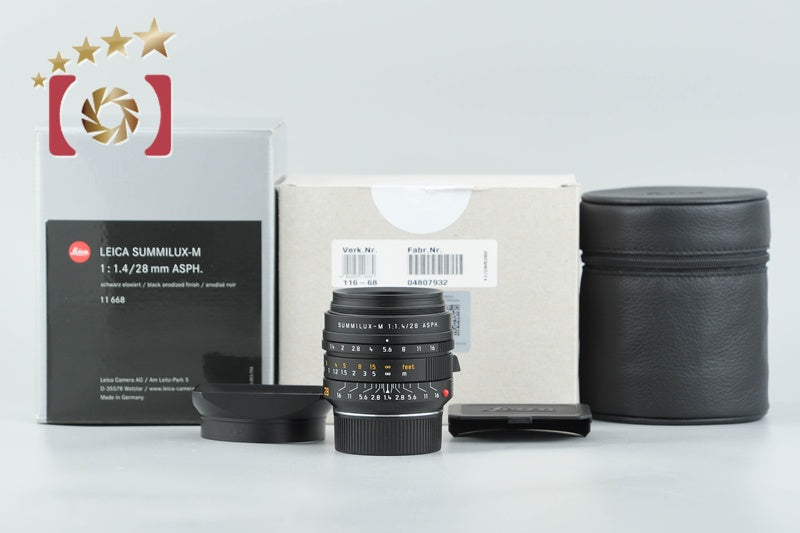 Leica SUMMILUX-M 28mm f/1.4 ASPH. E49 11668 6-Bit w/ Box from Japan