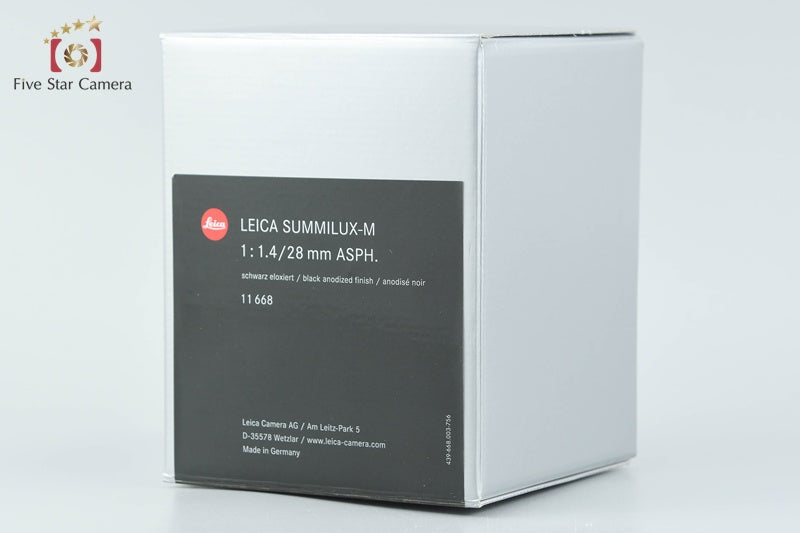 Leica SUMMILUX-M 28mm f/1.4 ASPH. E49 11668 6-Bit w/ Box from Japan